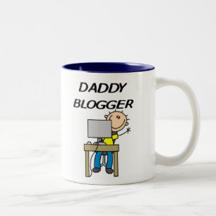Daddy Blogger Tshirts and Gifts Two-Tone Coffee Mug