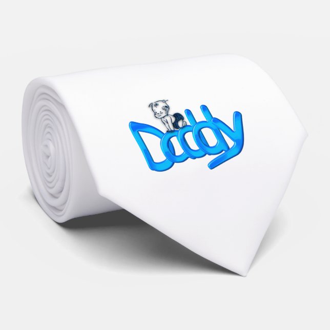 Daddy Blue Baby Tie (Rolled)