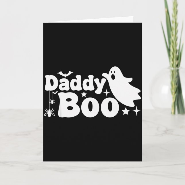 Daddy Boo Funny Ghost Halloween Family Matching  Card (Front)
