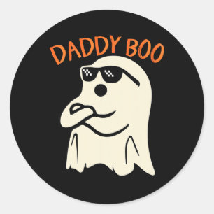 Daddy Boo Halloween Family Matching Costume Ghost Classic Round Sticker