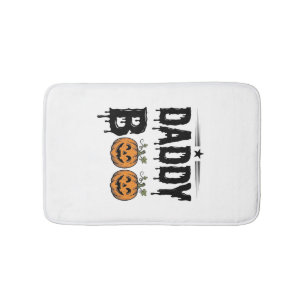 Daddy Boo Vintage Halloween Pumpkin Shirt Design_1 Bath Mat