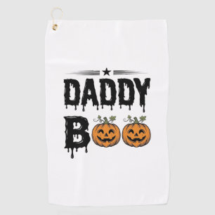 Daddy Boo Vintage Halloween Pumpkin Shirt Design_1 Golf Towel