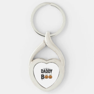 Daddy Boo Vintage Halloween Pumpkin Shirt Design_1 Key Ring