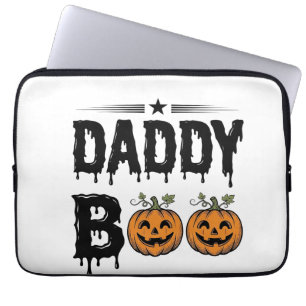 Daddy Boo Vintage Halloween Pumpkin Shirt Design_1 Laptop Sleeve