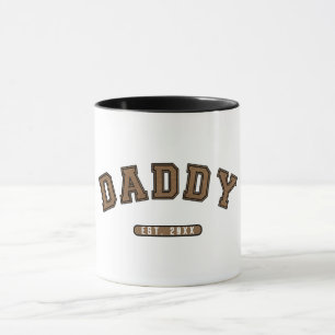 Daddy Brown Leather Est. Established Graphic Mug