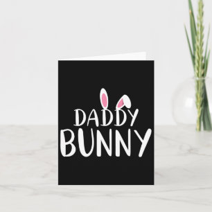 Daddy Bunny Easter Pregnant Mum Matching Couple  Card