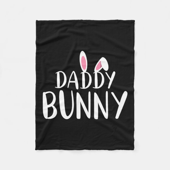 Daddy Bunny Easter Pregnant Mum Matching Couple  Fleece Blanket (Front)