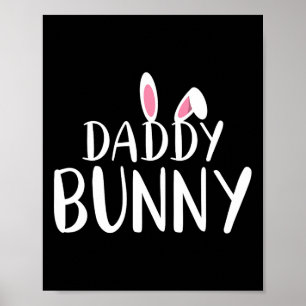 Daddy Bunny Easter Pregnant Mum Matching Couple  Poster
