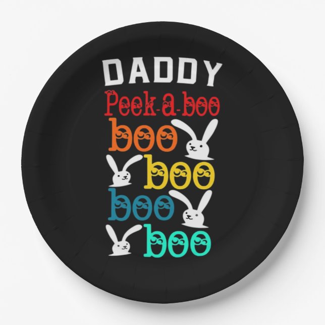 Daddy Bunny Game For Men_s Novelty Paper Plate (Front)