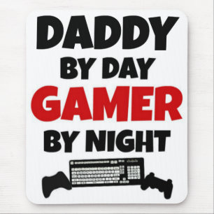 Daddy by Day Gamer by Night Mouse Mat