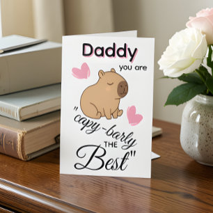 Daddy Capybara Card – Cute Funny Capybara Greeting