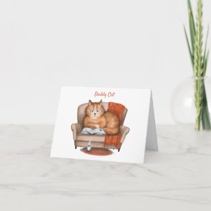 Daddy Cat Funny Fathers Day Personalised Card
