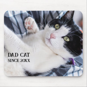Daddy cat since Photo cute cat Mouse Mat