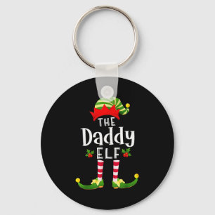 Daddy Christmas Elf Matching Pajama X-mas Party  Key Ring