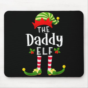 Daddy Christmas Elf Matching Pajama X-mas Party  Mouse Mat
