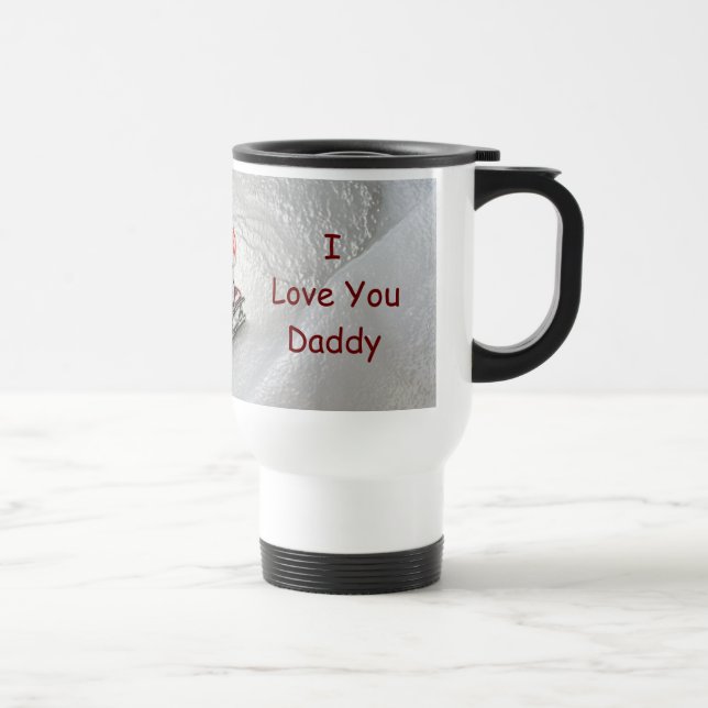 Daddy Christmas - I Love You Penguin Travel Mug (Right)