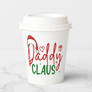 Daddy Claus Christmas Design Paper Cups