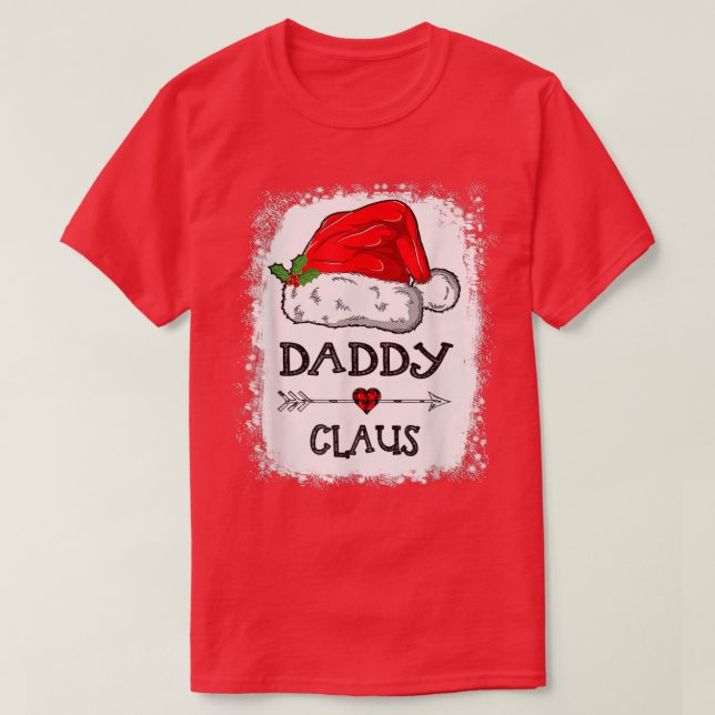 Daddy Claus Christmas Light Pajama Family Matching T-Shirt (Design Front)