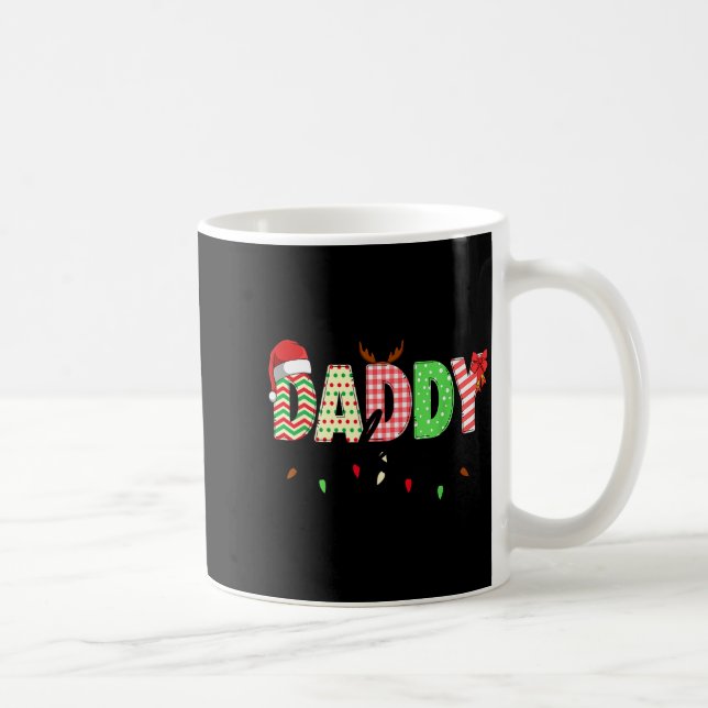 Daddy Claus Christmas Lights Santa Pajama Family M Coffee Mug (Right)