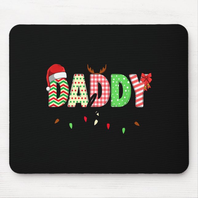 Daddy Claus Christmas Lights Santa Pajama Family M Mouse Mat (Front)