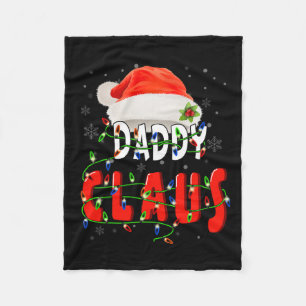 Daddy Claus Christmas Pajama Family Matching Xmas Fleece Blanket