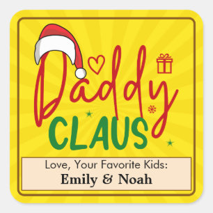 Daddy Claus Custom Christmas Design-60094 Square Sticker