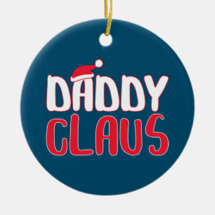 Daddy Claus Matching Santa Christmas Costume Ceramic Tree Decoration