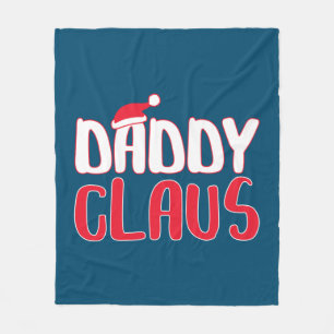 Daddy Claus Matching Santa Christmas Costume Fleece Blanket