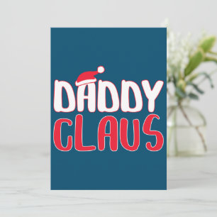 Daddy Claus Matching Santa Christmas Costume Thank You Card