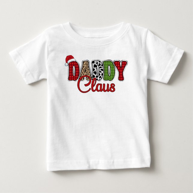 Daddy Claus Plaid Pattern-60095 Baby T-Shirt (Front)