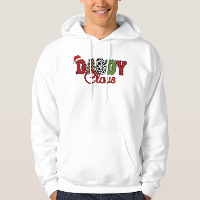 Daddy Claus Plaid Pattern-60095 Hoodie (Front)