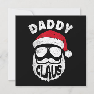 Daddy Claus Santa Claus Funny Christmas Matching P Invitation