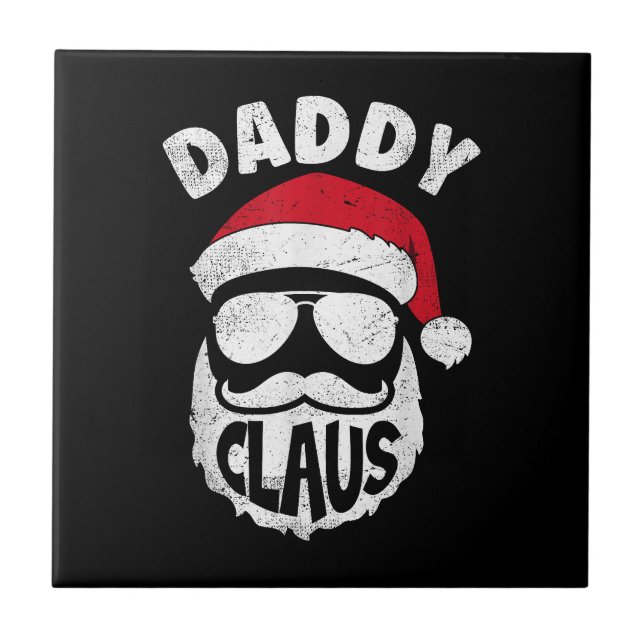 Daddy Claus Santa Claus Funny Christmas Matching P Tile (Front)