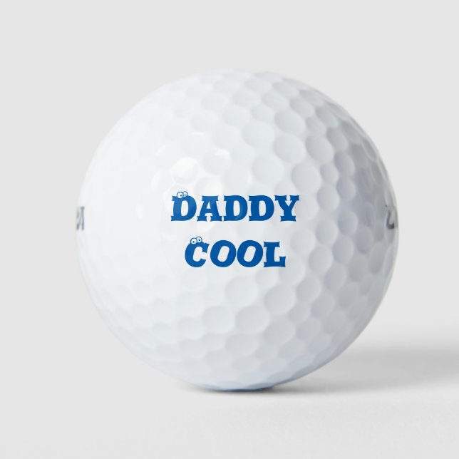 Daddy Cool Blue Father's Day Gifts Sports Games Golf Balls (Front)