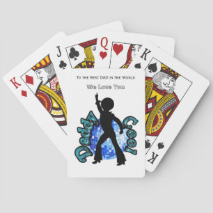 Daddy Cool Disco Ball Dance Father Day  Playing Cards