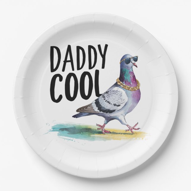 Daddy Cool Paper Plate (Front)