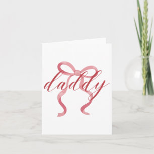 Daddy Coquette Bow Birthday Party Family Matching Card