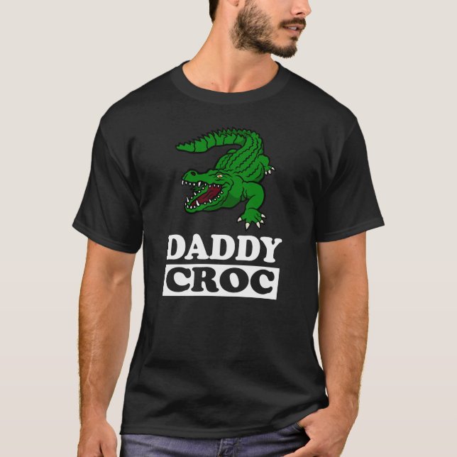 Daddy Crocodile T-Shirt Animal Dad Father Gift (Front)