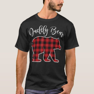Daddy Dad Bear Pajama Red Buffalo Xmas Family Chri T-Shirt