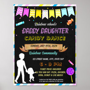 Daddy Daughter Candy dance event template Poster