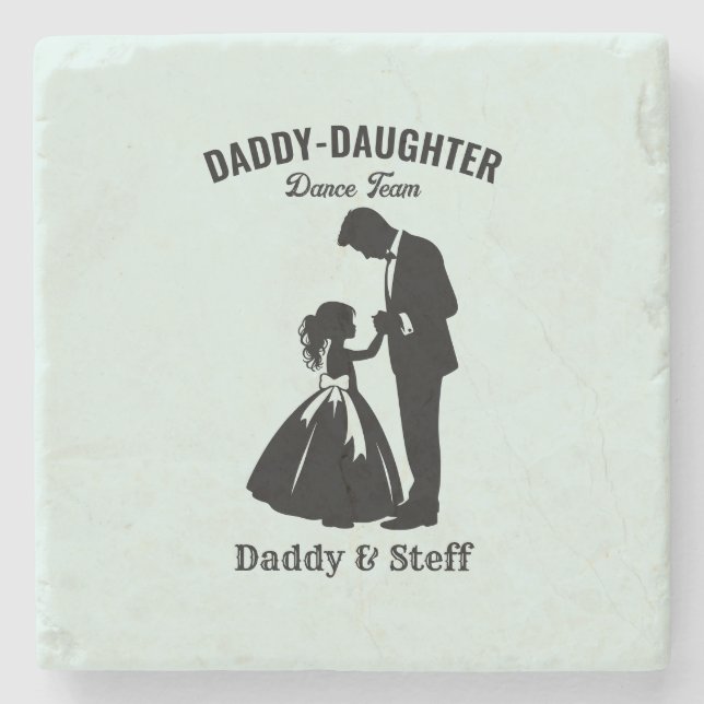 Daddy-Daughter Dance Team (2) Stone Coaster (Front)