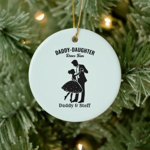 Daddy-Daughter Dance Team (4) T-Shirt Ceramic Tree Decoration