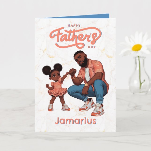 Daddy Daughter Fist Bump Father’s Day Card (Small Plant)