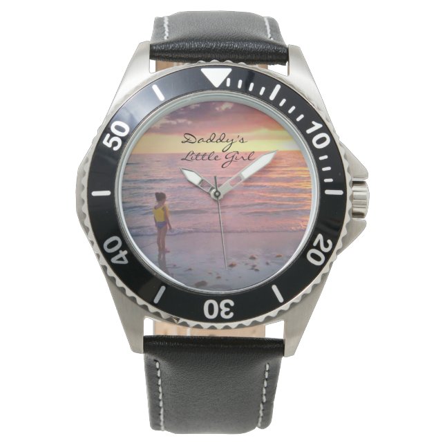 Daddy Daughter Photo Custom Watch (Front)