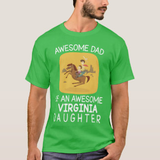 Daddy Daughter Riding Horseogether Happy Father vi T-Shirt