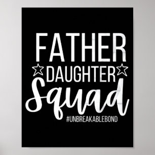 Daddy Daughter Squad Fathers Day Matching Dad And Poster