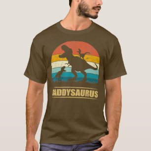 Daddy Dinosaur Daddysaurus 2 kids Fathers Day T-Shirt