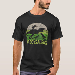 Daddy Dinosaur Daddysaurus 3 three kid Gift Dad ch T-Shirt