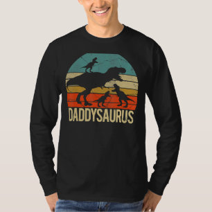 Daddy Dinosaur Daddysaurus 3 Three Xmas Christmas T-Shirt