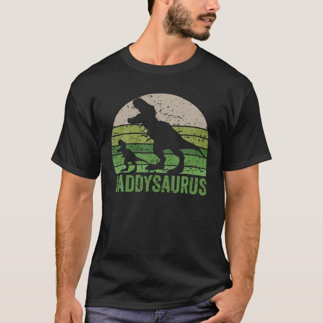 Daddy Dinosaur Daddysaurus Fathers Day T-Shirt (Front)